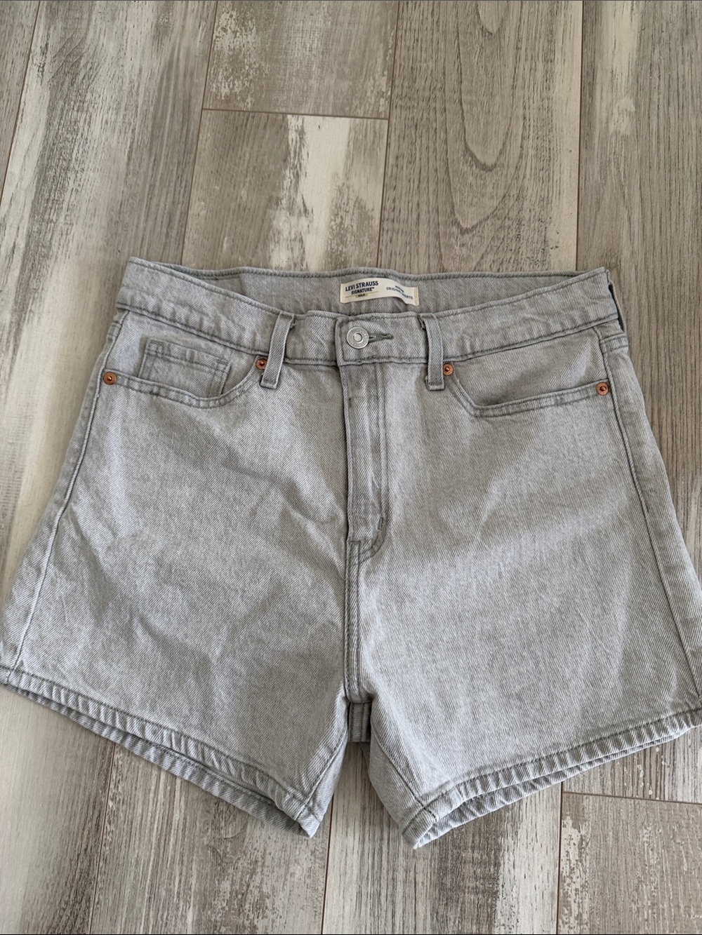 Levi's Light Gray Denim Women's Shorts 4